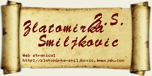 Zlatomirka Smiljković vizit kartica